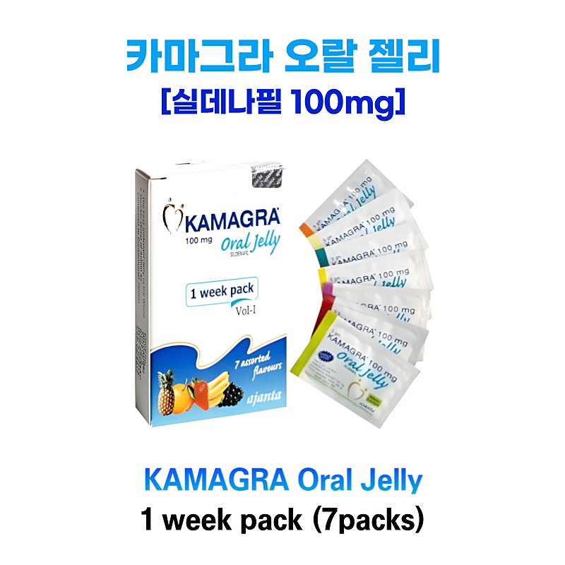 카마그라 오랄제리 KAMAGRA Oral jelly 실데나필 100mg 7팩 x 6박스 아잔타 파마